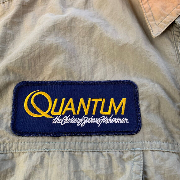 Vintage Penn Reels Mens Shirt Size M Fishing Button Up Embroidered Patches - Picture 7 of 15